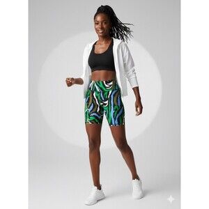 Activewear Diane von Furstenberg DVM Zebra Bike Shorts Women’s Size M Colorful